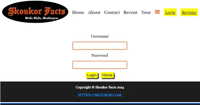 Login page, freelance access